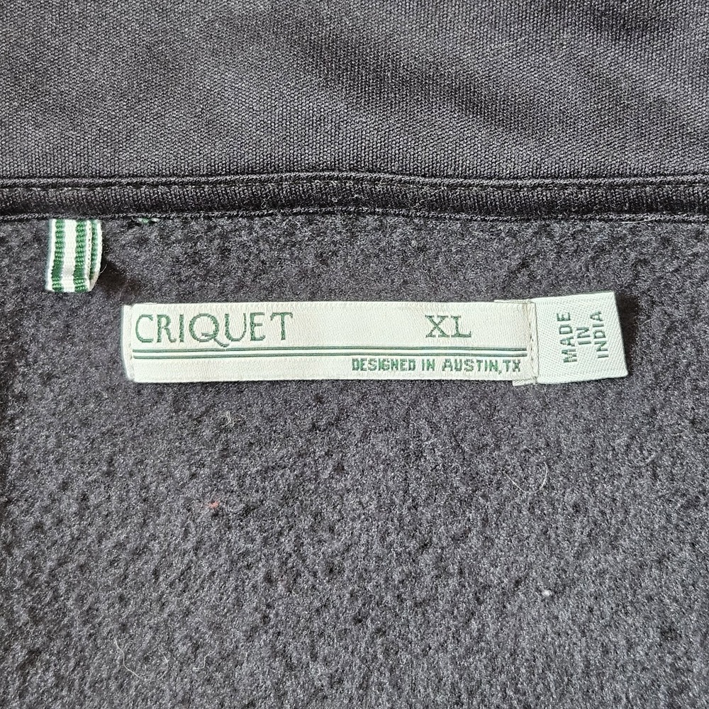 Criquet Sweater Jacket Men's XL Full Zip Navy Fleece Polyester Long Sleeve Golf - Picture 3 of 13